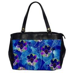 Purple Flowers Office Handbags by DanaeStudio