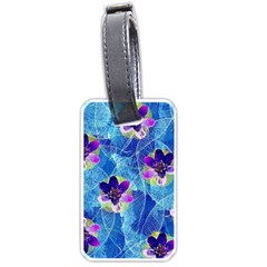 Purple Flowers Luggage Tags (One Side) 