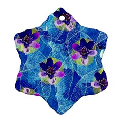 Purple Flowers Ornament (Snowflake) 