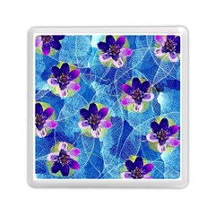 Purple Flowers Memory Card Reader (Square) 