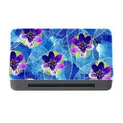 Purple Flowers Memory Card Reader with CF