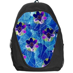 Purple Flowers Backpack Bag