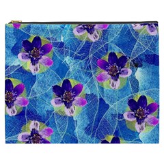 Purple Flowers Cosmetic Bag (XXXL) 