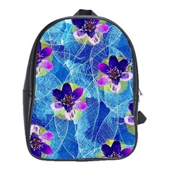 Purple Flowers School Bags (XL) 