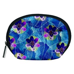 Purple Flowers Accessory Pouches (medium)  by DanaeStudio