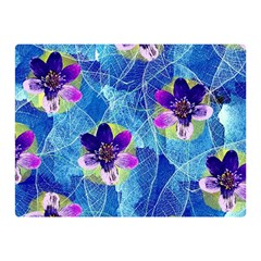 Purple Flowers Double Sided Flano Blanket (Mini) 