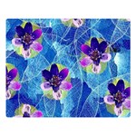 Purple Flowers Double Sided Flano Blanket (Large)  80 x60  Blanket Front