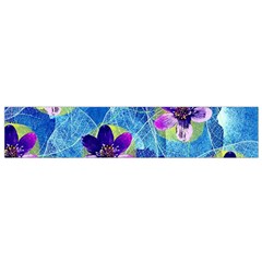 Purple Flowers Flano Scarf (Small) 