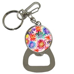 Colorful Succulents Bottle Opener Key Chains by DanaeStudio