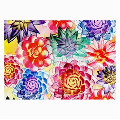 Colorful Succulents Large Glasses Cloth (2-side) by DanaeStudio