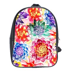 Colorful Succulents School Bags(large)  by DanaeStudio