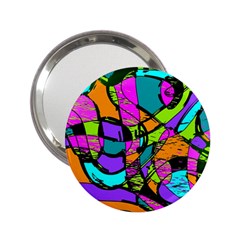 Abstract Sketch Art Squiggly Loops Multicolored 2 25  Handbag Mirrors by EDDArt