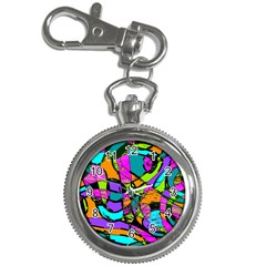 Abstract Sketch Art Squiggly Loops Multicolored Key Chain Watches by EDDArt