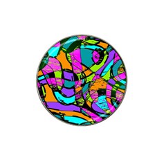 Abstract Sketch Art Squiggly Loops Multicolored Hat Clip Ball Marker by EDDArt