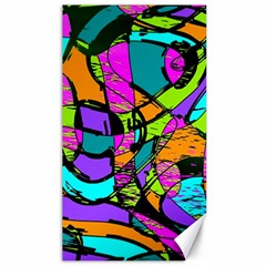 Abstract Sketch Art Squiggly Loops Multicolored Canvas 40  X 72   by EDDArt