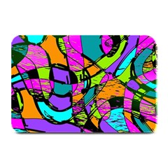 Abstract Sketch Art Squiggly Loops Multicolored Plate Mats by EDDArt