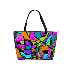 Abstract Sketch Art Squiggly Loops Multicolored Shoulder Handbags by EDDArt