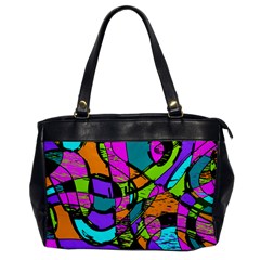 Abstract Sketch Art Squiggly Loops Multicolored Office Handbags