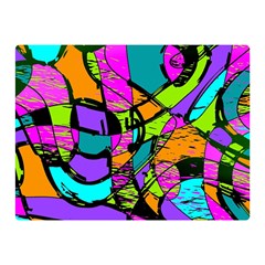 Abstract Sketch Art Squiggly Loops Multicolored Double Sided Flano Blanket (mini)  by EDDArt