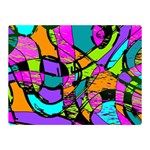 Abstract Sketch Art Squiggly Loops Multicolored Double Sided Flano Blanket (Mini)  35 x27  Blanket Front