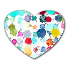 Colorful Diamonds Dream Heart Mousepads by DanaeStudio