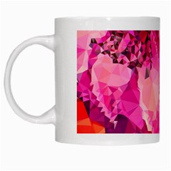 Geometric Magenta Garden White Mugs by DanaeStudio