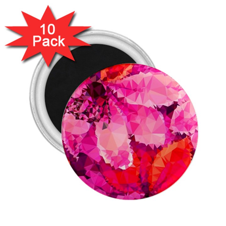 Geometric Magenta Garden 2.25  Magnets (10 pack) 