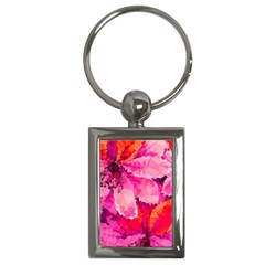 Geometric Magenta Garden Key Chains (rectangle)  by DanaeStudio