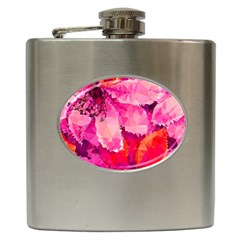 Geometric Magenta Garden Hip Flask (6 Oz) by DanaeStudio