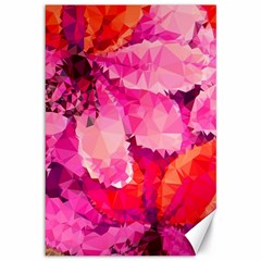 Geometric Magenta Garden Canvas 12  X 18   by DanaeStudio