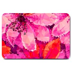 Geometric Magenta Garden Large Doormat  by DanaeStudio