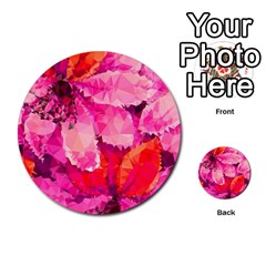 Geometric Magenta Garden Multi-purpose Cards (round)  by DanaeStudio