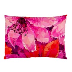 Geometric Magenta Garden Pillow Case by DanaeStudio