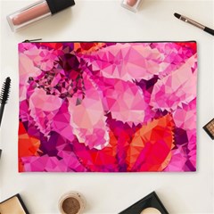 Geometric Magenta Garden Cosmetic Bag (xl) by DanaeStudio