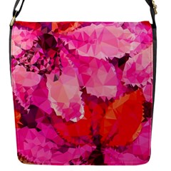 Geometric Magenta Garden Flap Messenger Bag (s) by DanaeStudio