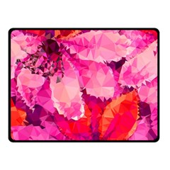 Geometric Magenta Garden Double Sided Fleece Blanket (small)  by DanaeStudio