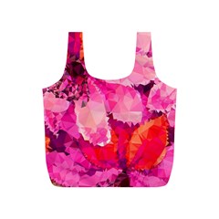 Geometric Magenta Garden Full Print Recycle Bags (s)  by DanaeStudio