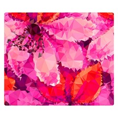 Geometric Magenta Garden Double Sided Flano Blanket (small)  by DanaeStudio