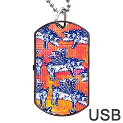 Little Flying Pigs Dog Tag Usb Flash (two Sides)  by DanaeStudio