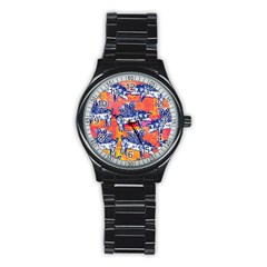 Little Flying Pigs Stainless Steel Round Watch by DanaeStudio