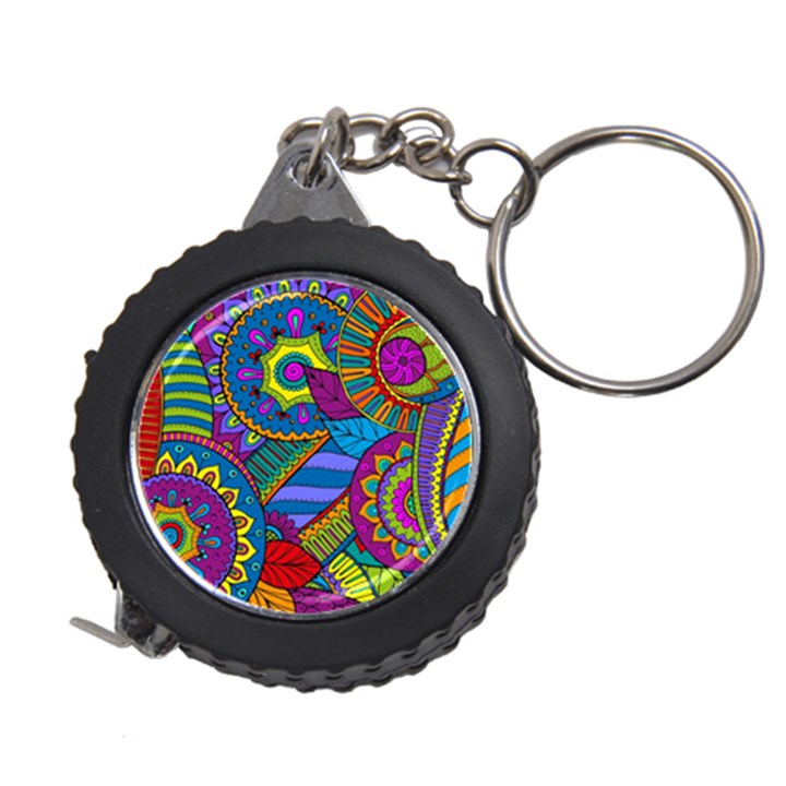 Pop Art Paisley Flowers Ornaments Multicolored Measuring Tapes