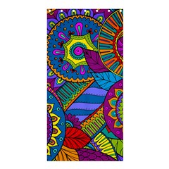 Pop Art Paisley Flowers Ornaments Multicolored Shower Curtain 36  X 72  (stall)  by EDDArt