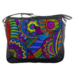 Pop Art Paisley Flowers Ornaments Multicolored Messenger Bags