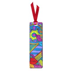 Pop Art Paisley Flowers Ornaments Multicolored Small Book Marks by EDDArt