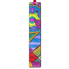 Pop Art Paisley Flowers Ornaments Multicolored Large Book Marks