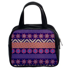 Colorful Winter Pattern Classic Handbags (2 Sides) by DanaeStudio