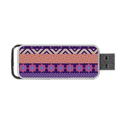 Colorful Winter Pattern Portable Usb Flash (two Sides) by DanaeStudio