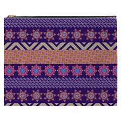 Colorful Winter Pattern Cosmetic Bag (xxxl)  by DanaeStudio