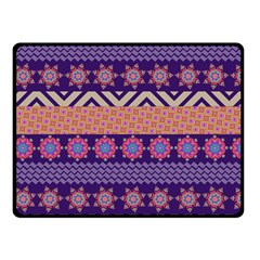 Colorful Winter Pattern Double Sided Fleece Blanket (small)  by DanaeStudio