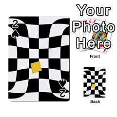 Dropout Yellow Black And White Distorted Check Playing Cards 54 Designs 